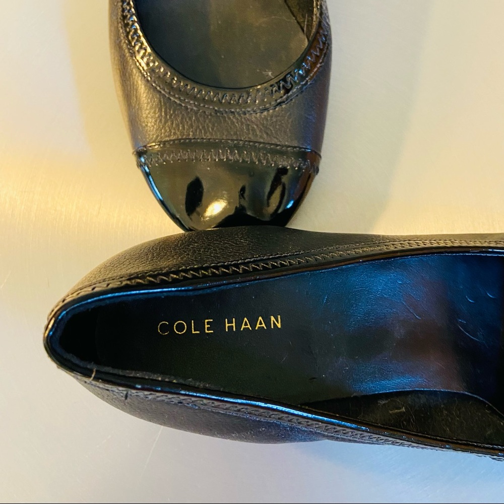 Cole Haan black leather wedge